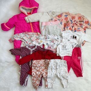 0-3 Months Baby Girl Winter- Spring Clothes LOT
